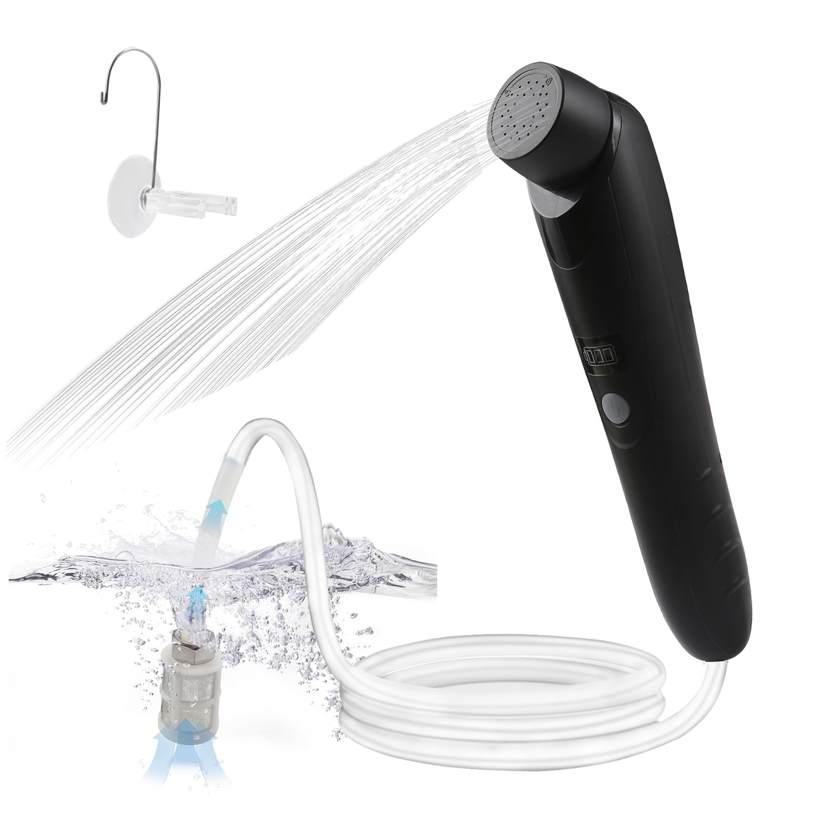 AZXJCポータブルアウトドアシャワー、ハンドヘルド電動シャワー、IPX 6防水 Amazon | AZXJCポータブルアウトドアシャワー、ハンドヘルド電動